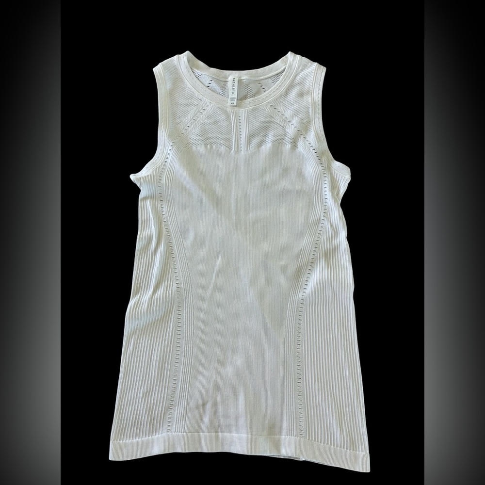 Athleta White Textured Tank Top